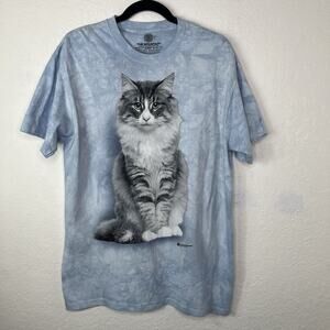 The Mountain Tie Dye Cat Print Size L, Casual, College, School, Summer, Spring